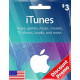 iTunes USD 3 Gift Card (US)